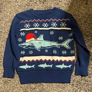 Andy & Evan Christmas Shark Sweater, EUC, 3T